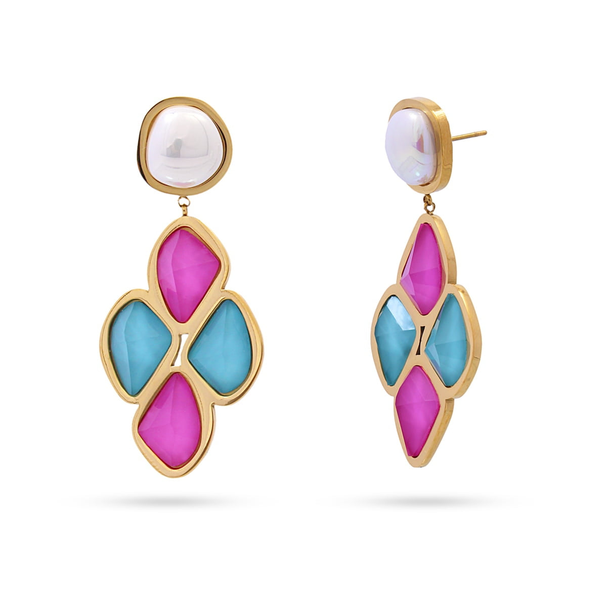 Pendientes Aqua Coral Combinado Anartxy