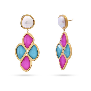 Pendientes Aqua Coral Combinado Anartxy