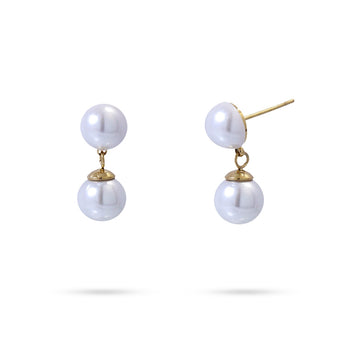 Pendientes Selene perlas Dorado Anartxy