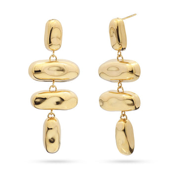 Pendientes Waves Bricks Dorado Anartxy