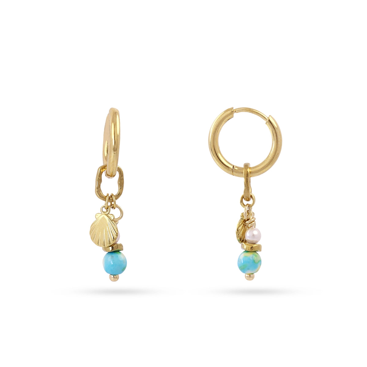 Pendientes Spirit Pebble Dorado Anartxy