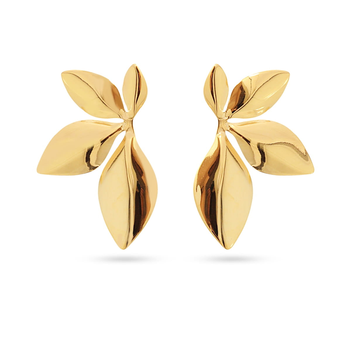 Pendientes Waves Leaf Dorado Anartxy
