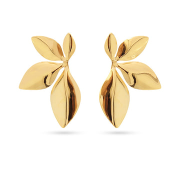 Pendientes Waves Leaf Dorado Anartxy