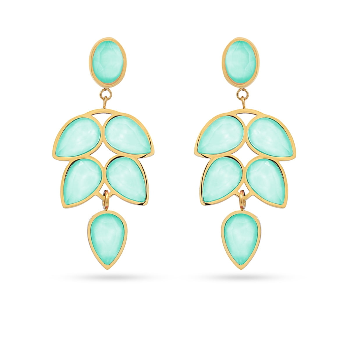 Pendientes Drops Star Turquesa Anartxy