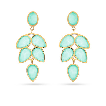 Pendientes Drops Star Turquesa Anartxy