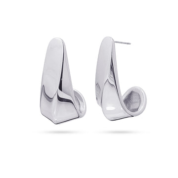 Pendientes Waves Long Crest Plateado Anartxy