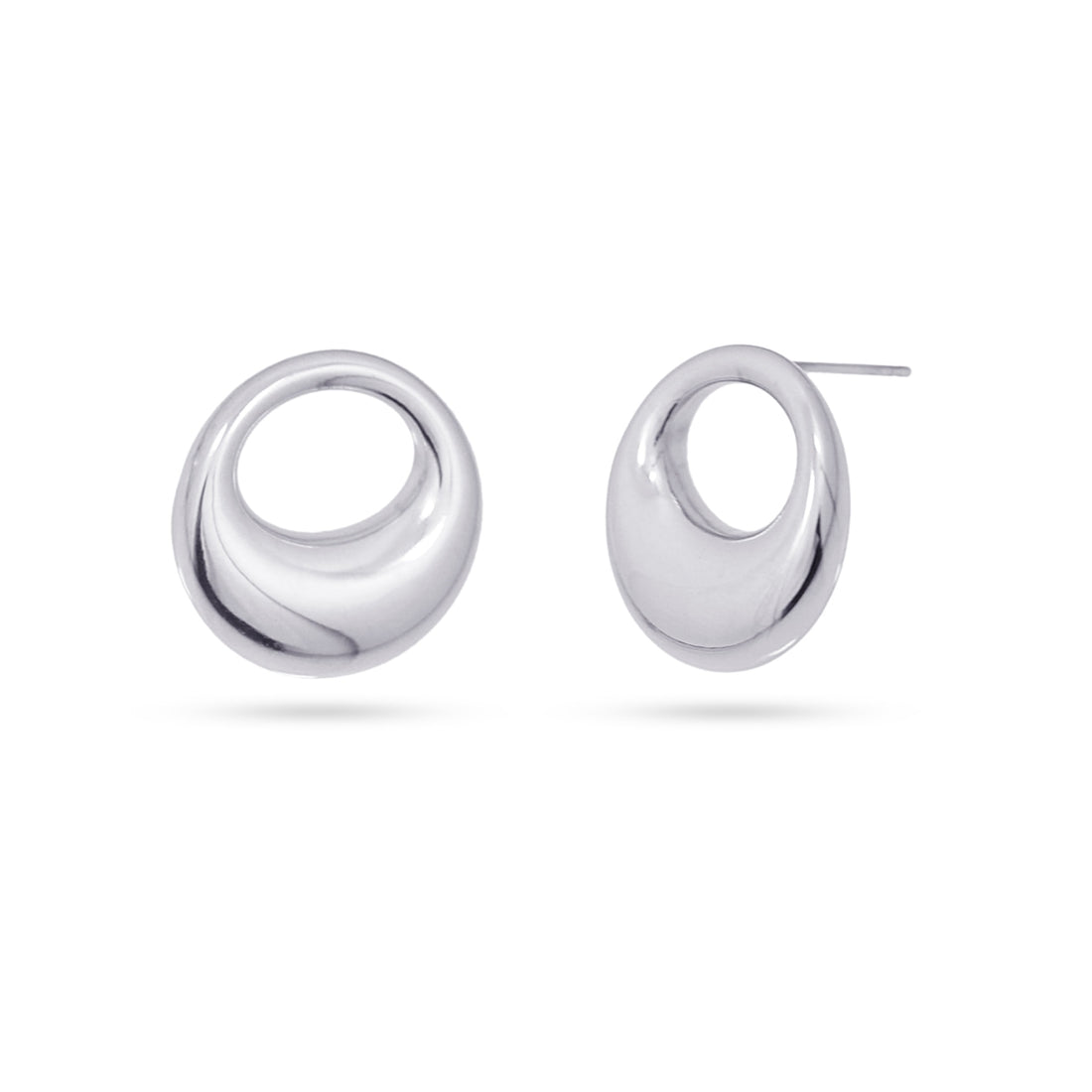Pendientes Waves Halo Plateado Anartxy