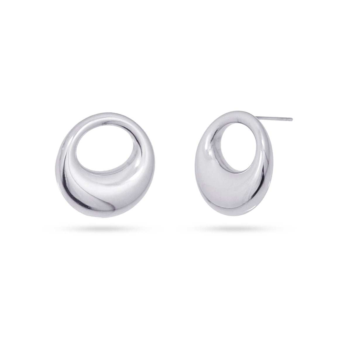 Pendientes Waves Halo Plateado Anartxy