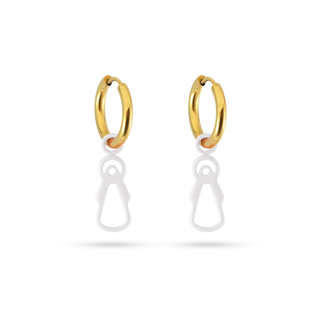 Pendientes Virgen Milagrosa Blanco Anartxy