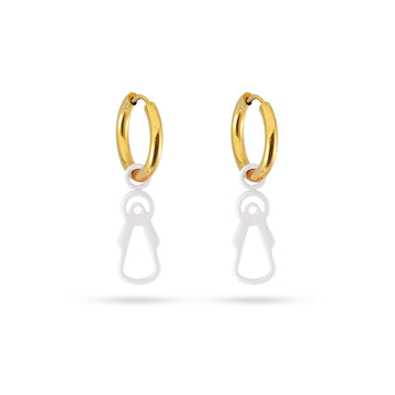 Pendientes Virgen Milagrosa Blanco Anartxy