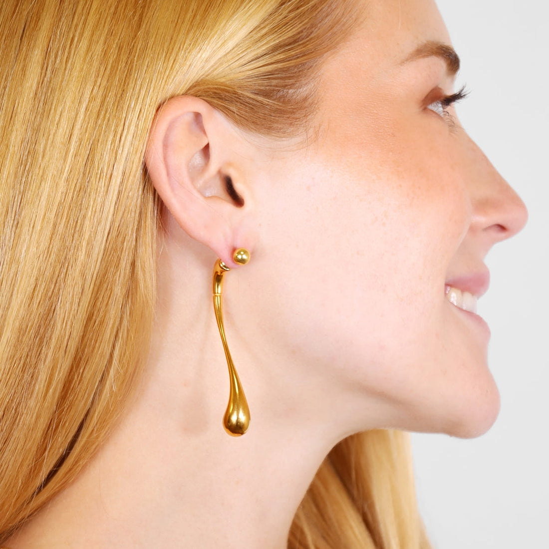 Pendientes Waves Clarity Dorado Anartxy
