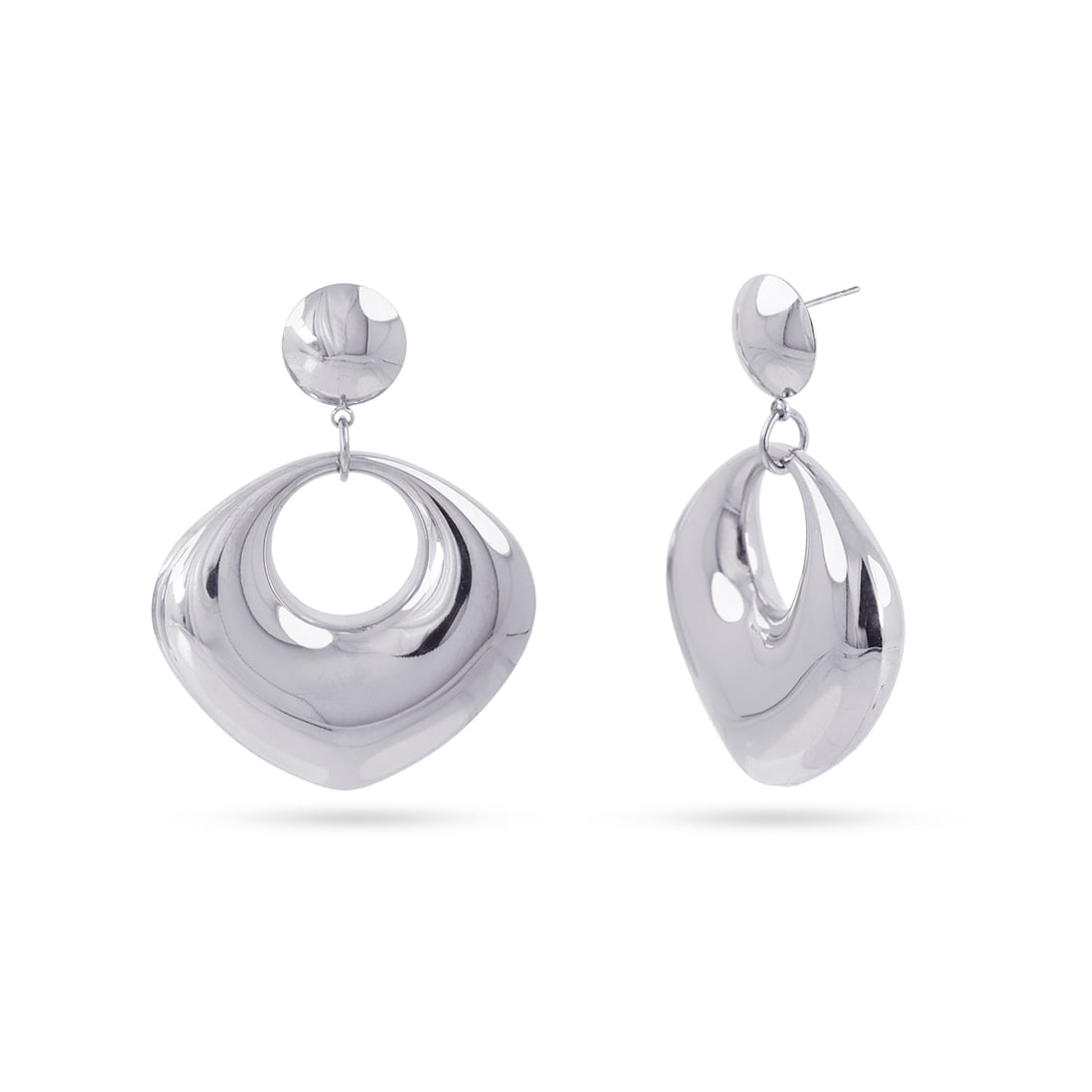 Pendientes Waves Rise Plateado Anartxy