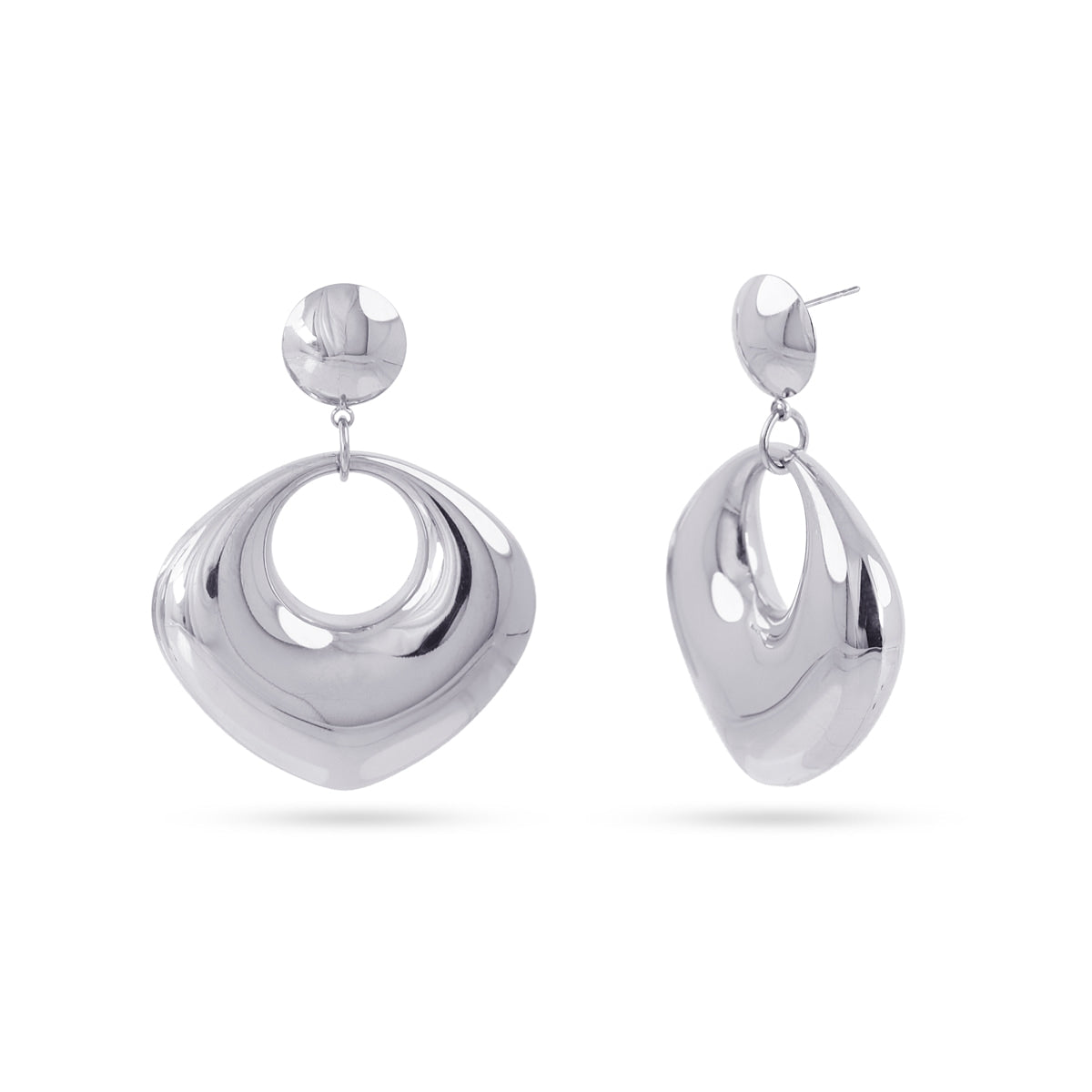 Pendientes Waves Rise Plateado Anartxy