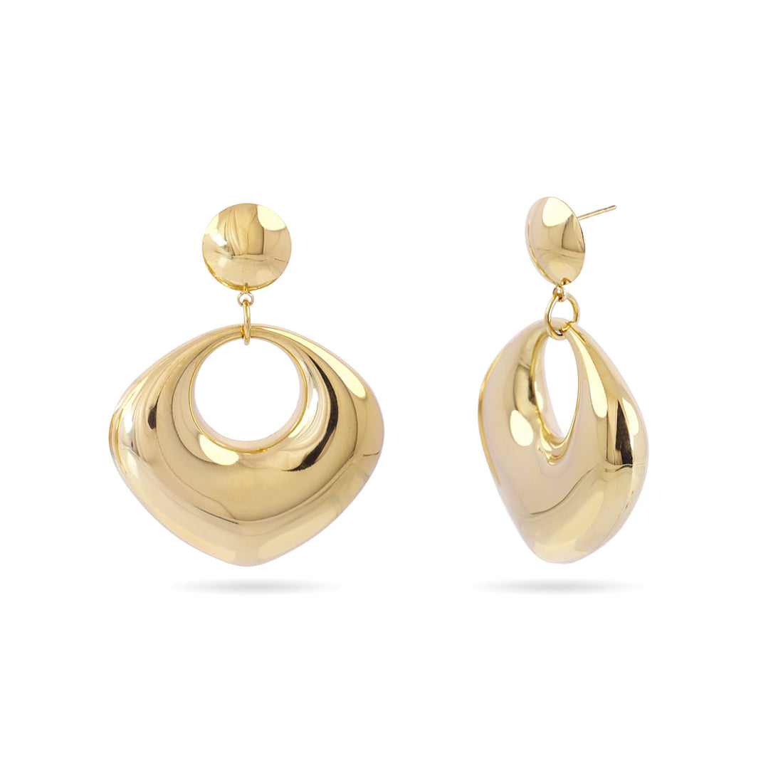 Pendientes Waves Rise Dorado Anartxy