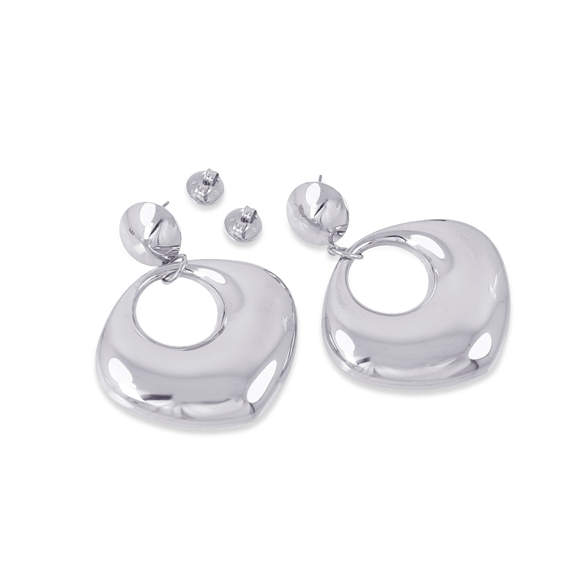 Pendientes Waves Rise Plateado Anartxy