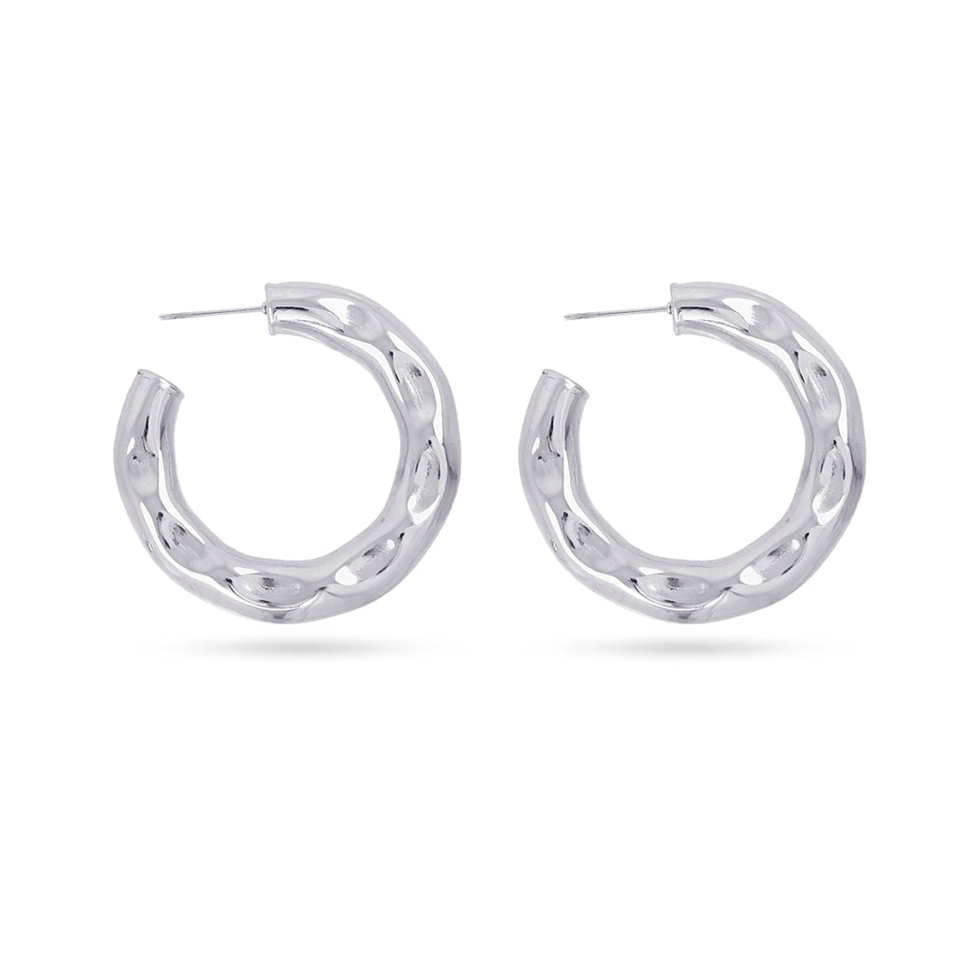 Pendientes Waves Sculpt Plateado Anartxy