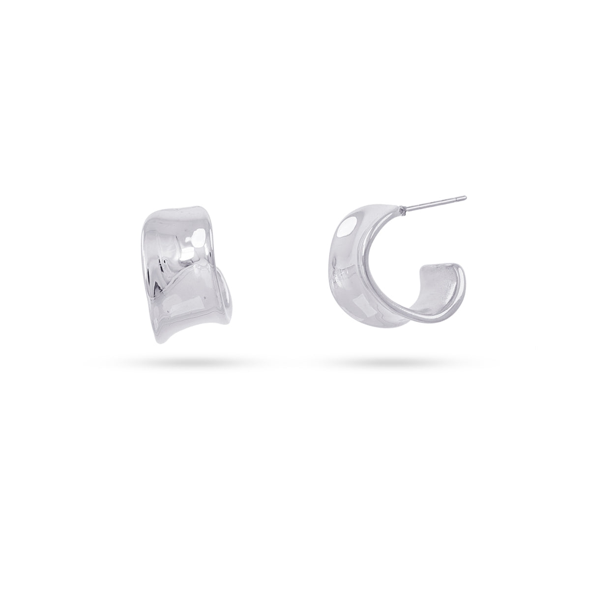Pendientes Waves Shape Plateado Anartxy