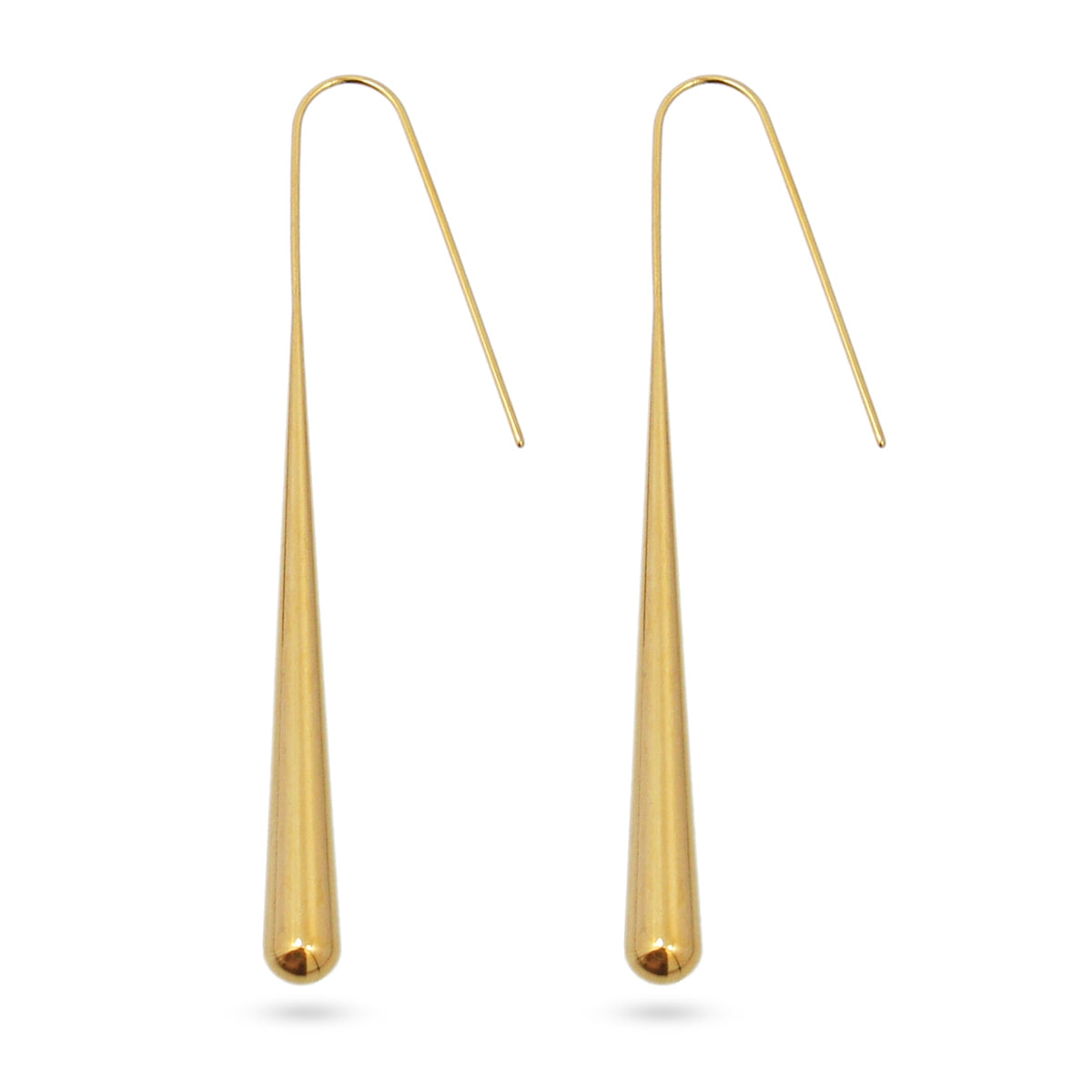 Pendientes Waves Long Flux Dorado Anartxy