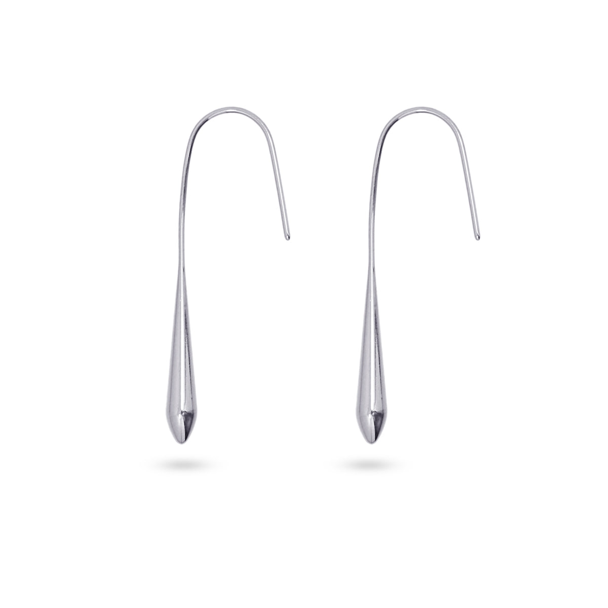 Pendientes Waves Flux Plateado Anartxy