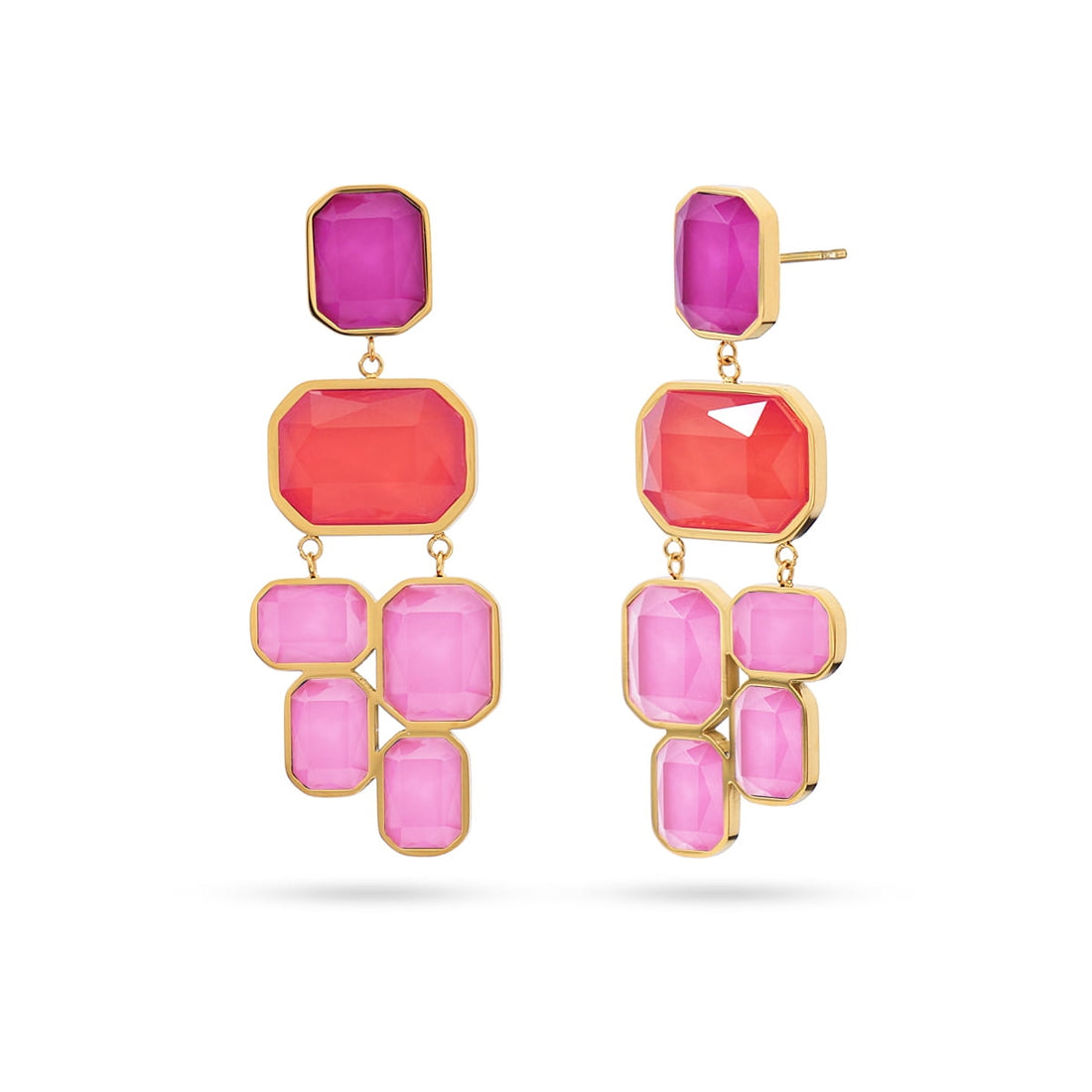 Pendientes Pixels Sunrise Fucsia Anartxy