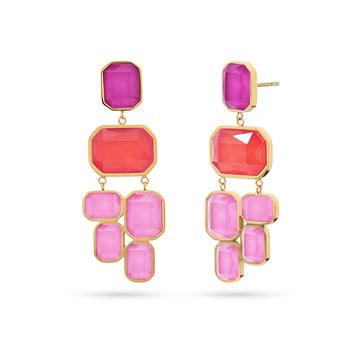 Pendientes Pixels Sunrise Fucsia Anartxy