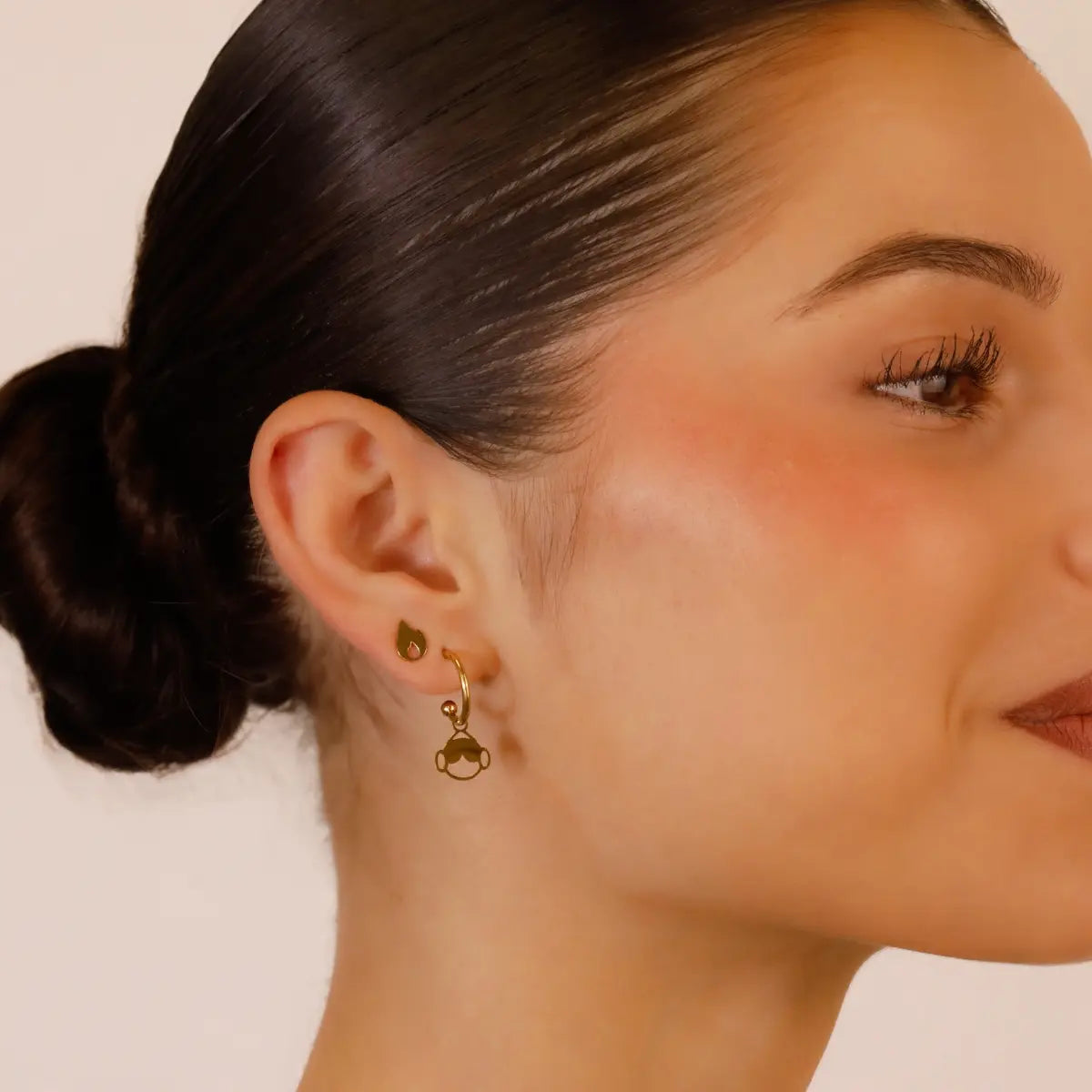 Pendientes Fallas Ninot Dorado Anartxy