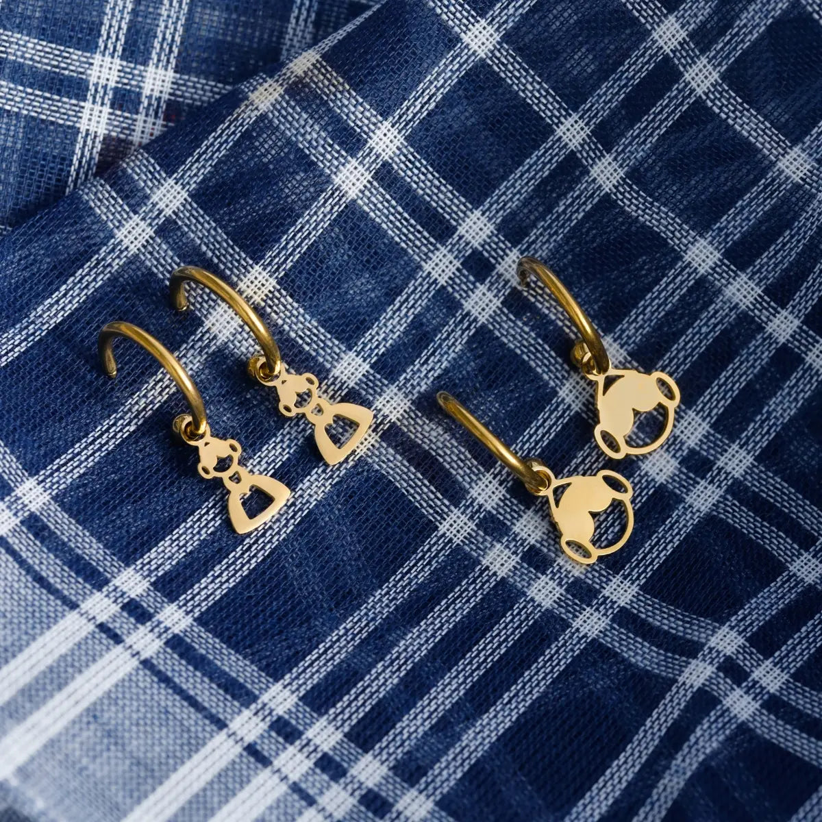 Pendientes Fallas Ninot Dorado Anartxy