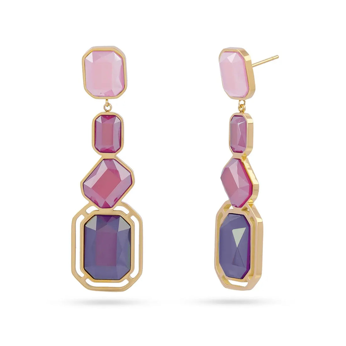 CONJUNTO PIXELS ROSA: collar, pendientes, pulsera y anillo Anartxy