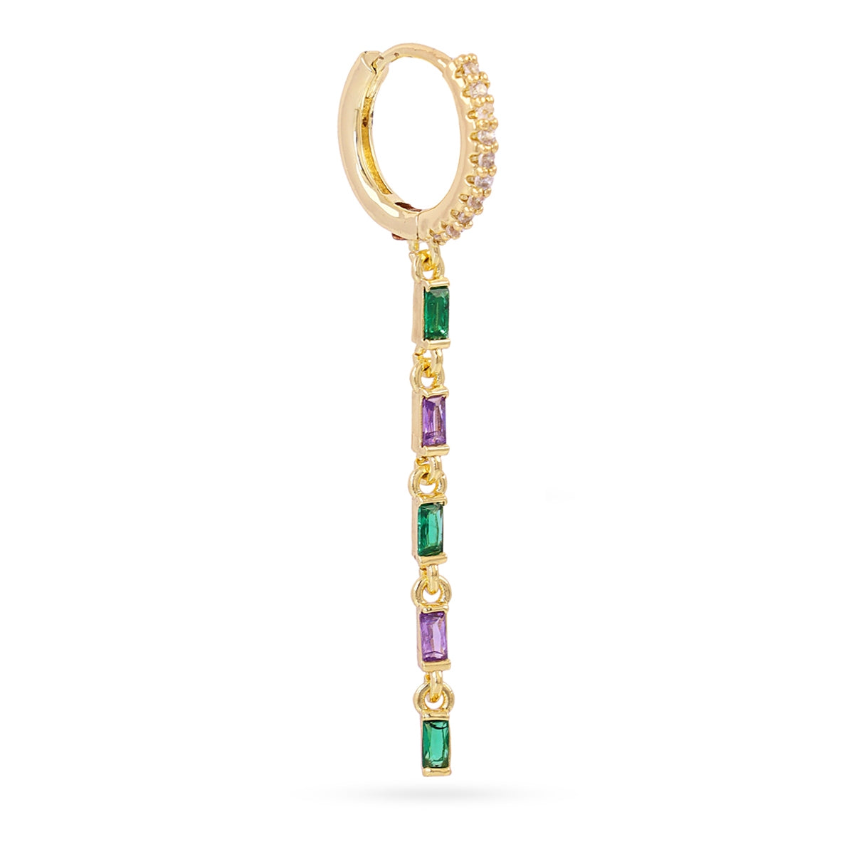 Piercing arco circonitas multicolor Dorado Anartxy