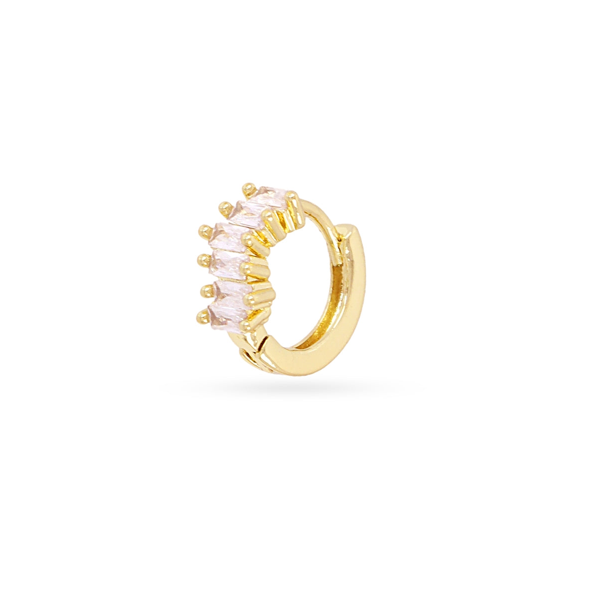 Piercing aro baguette circonitas Dorado Anartxy