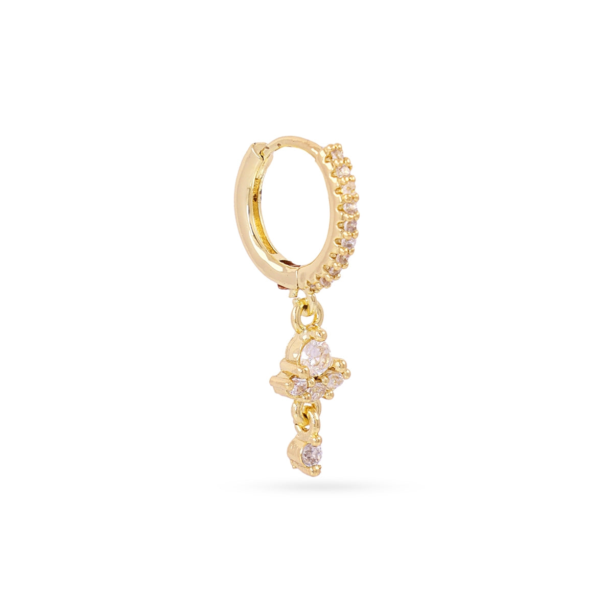 Piercing aro charm circonitas Dorado Anartxy