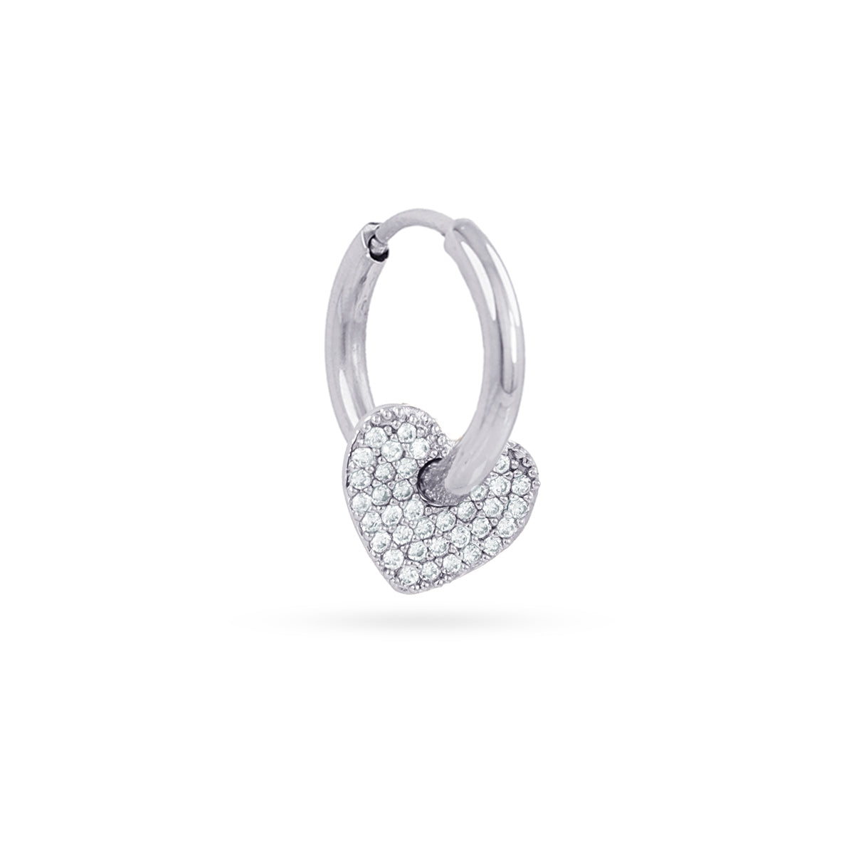 Piercing aro corazón circonitas Plateado Anartxy
