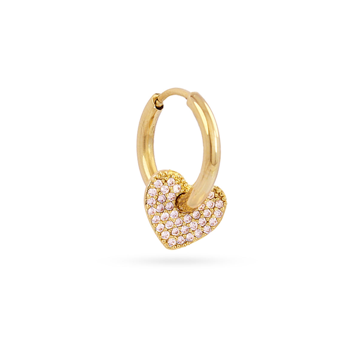 Piercing aro corazón circonitas Dorado Anartxy