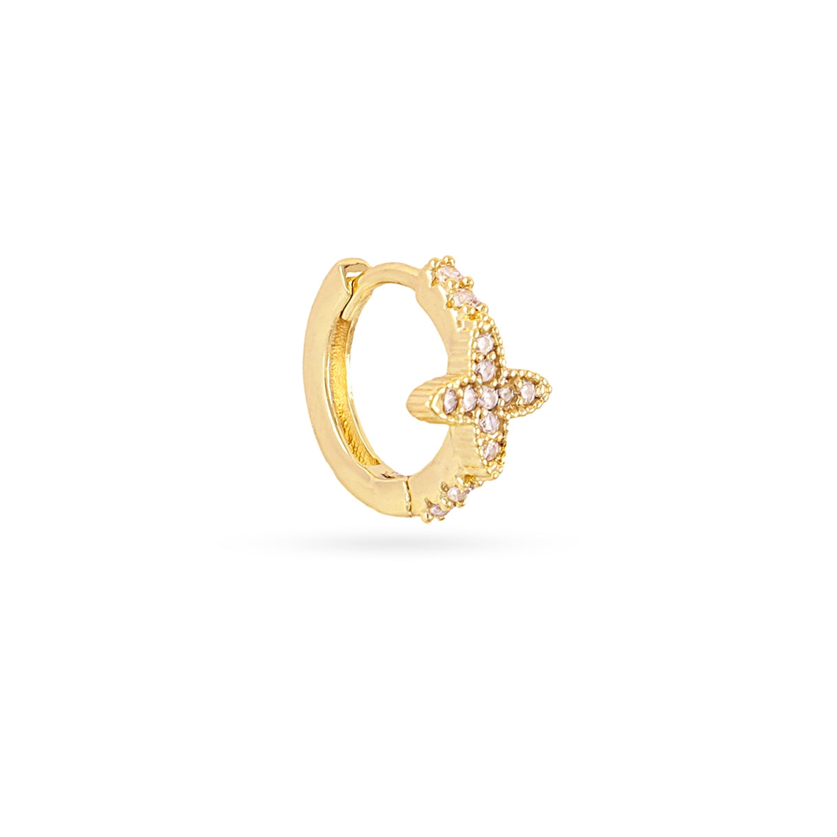 Piercing aro cruz circonitas Dorado Anartxy