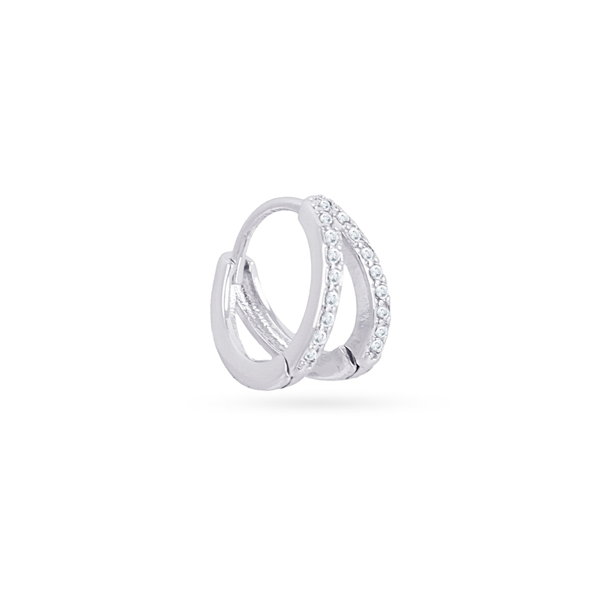 Piercing aro doble tira circonitas Plateado Anartxy