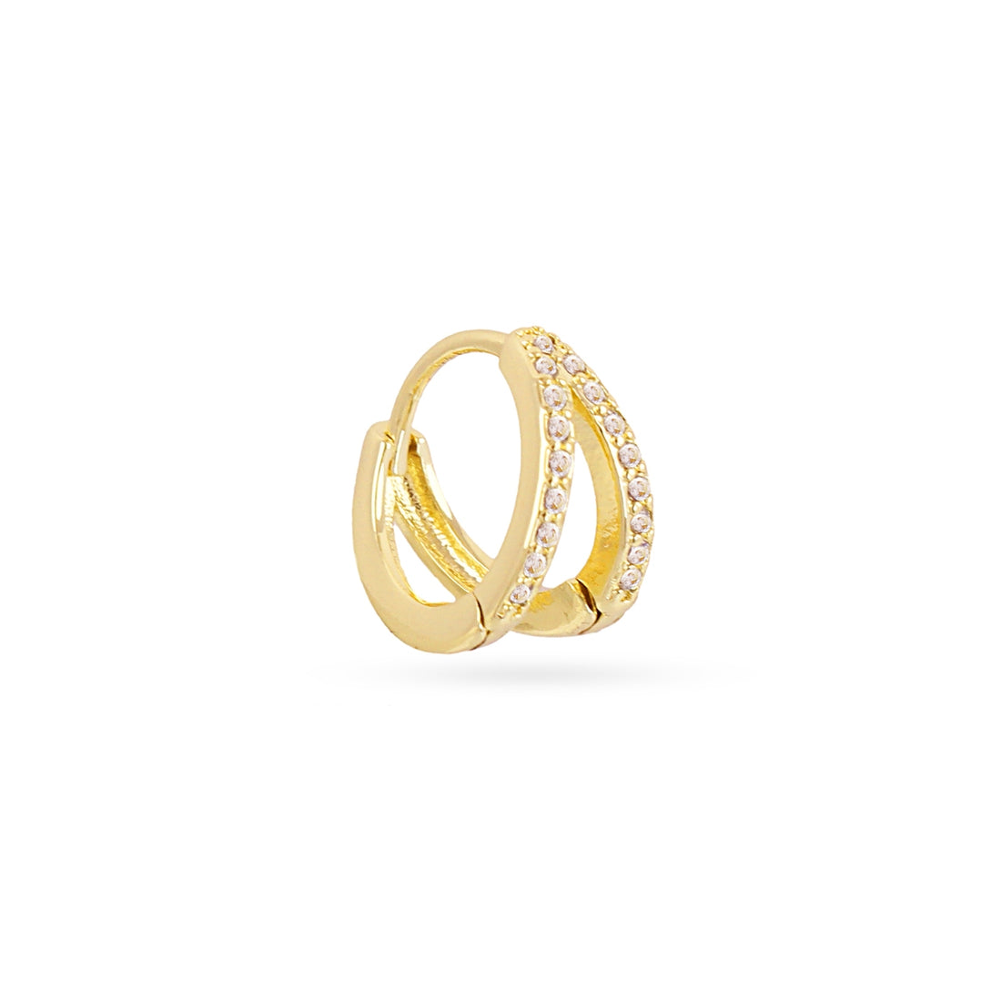 Piercing aro doble tira circonitas Dorado Anartxy