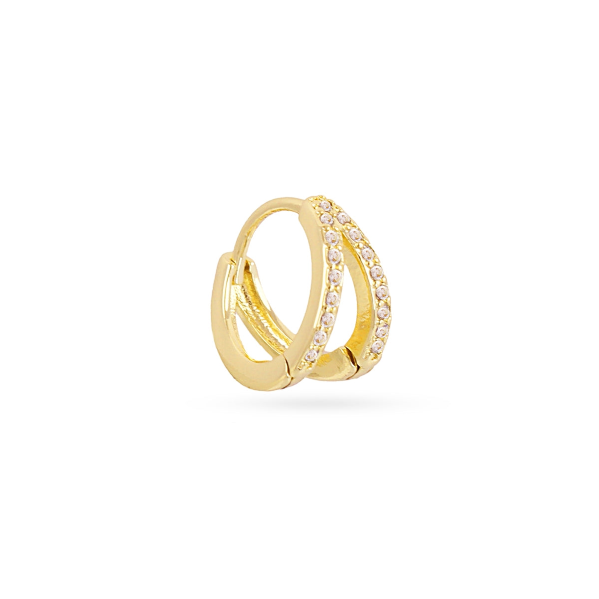 Piercing aro doble tira circonitas Dorado Anartxy