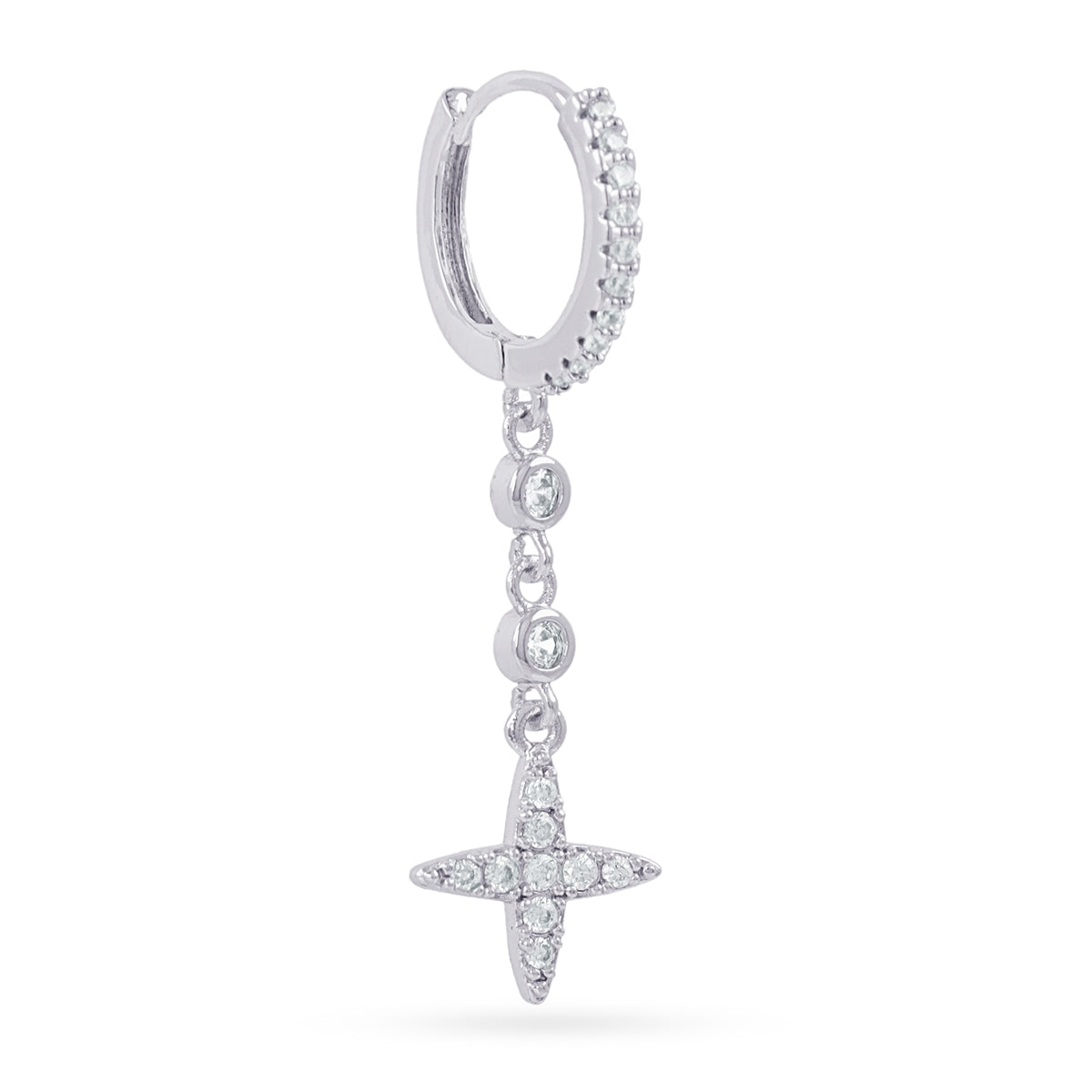 Piercing aro estrella brillante Plateado Anartxy