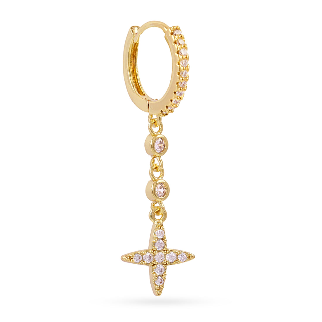 Piercing aro estrella brillante Dorado Anartxy