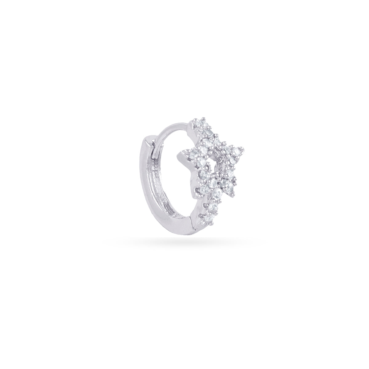 Piercing aro estrella circonitas Plateado Anartxy