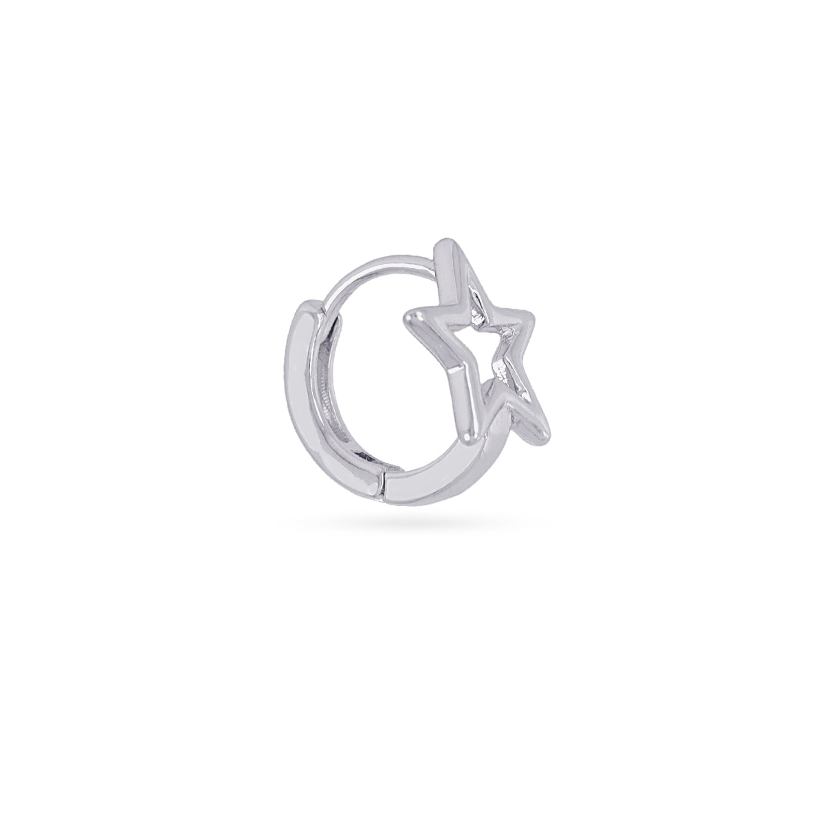 Piercing aro estrella hueca Plateado Anartxy