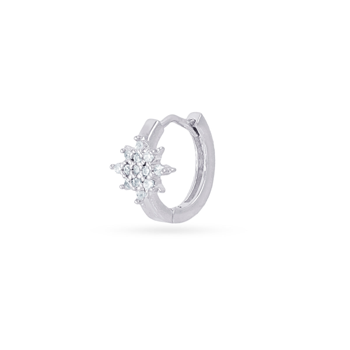 Piercing aro flor circonita Plateado Anartxy