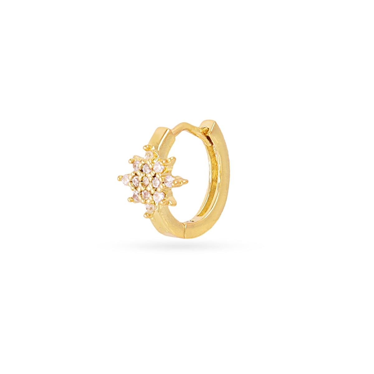 Piercing aro flor circonita Dorado Anartxy