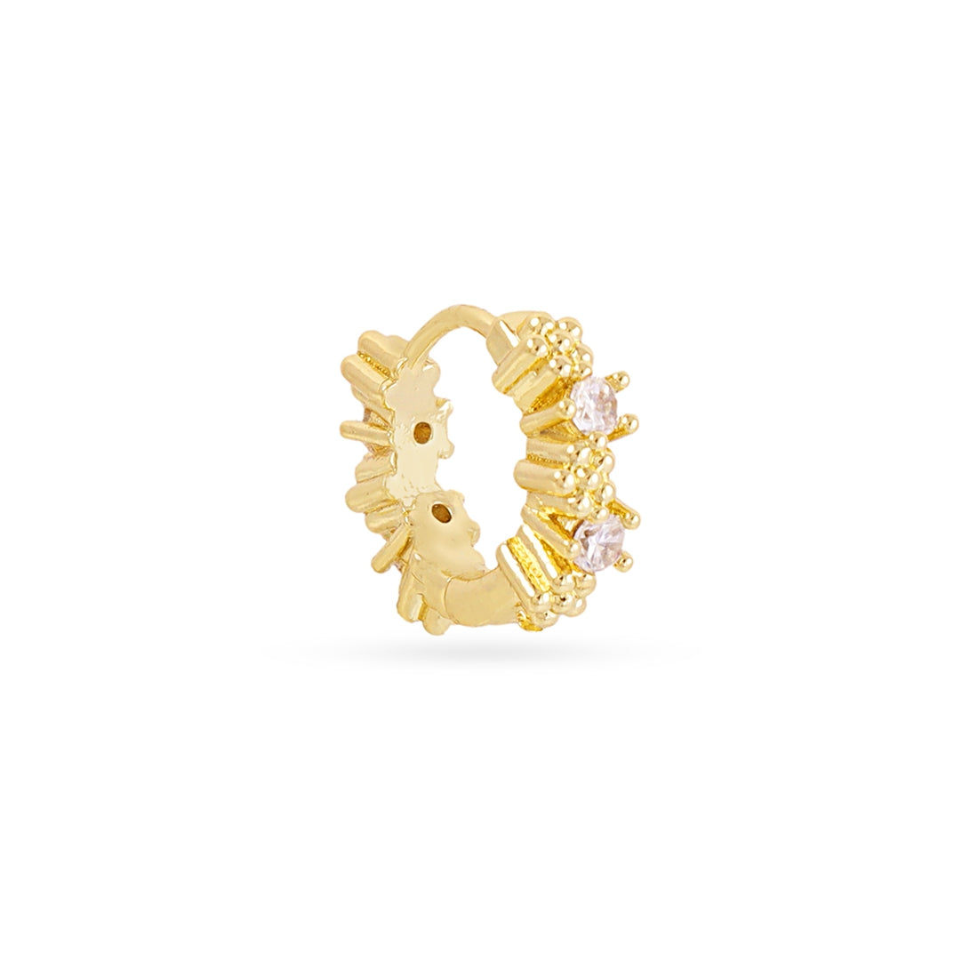 Piercing aro floral relieve Dorado Anartxy