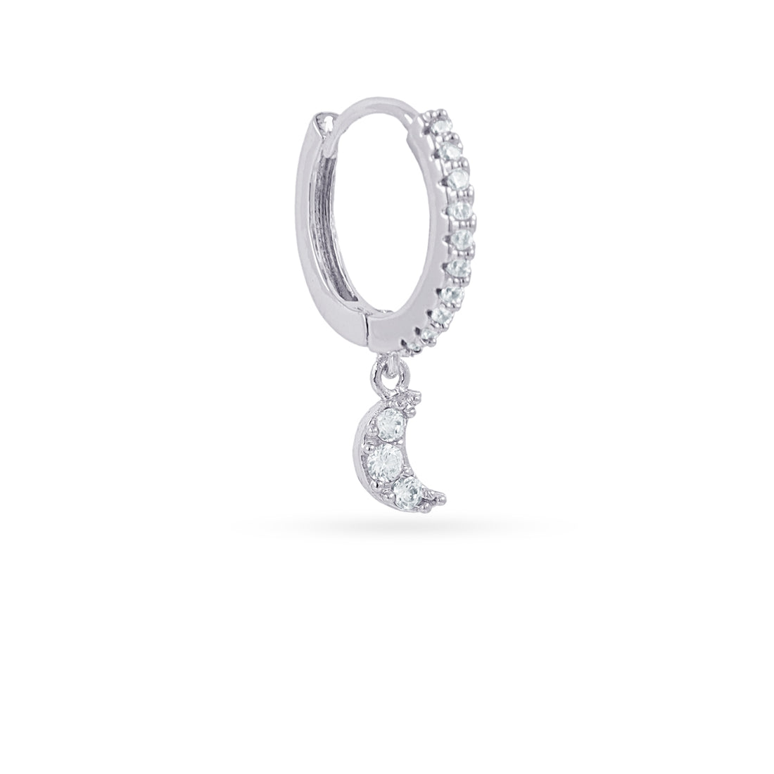 Piercing aro luna colgante circonitas Dorado Anartxy