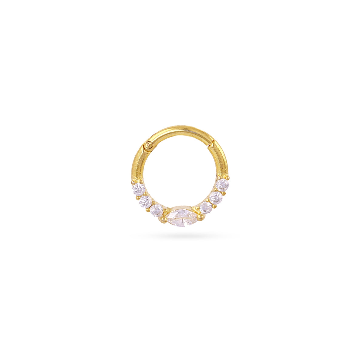 Piercing aro minimal circonitas Dorado Anartxy