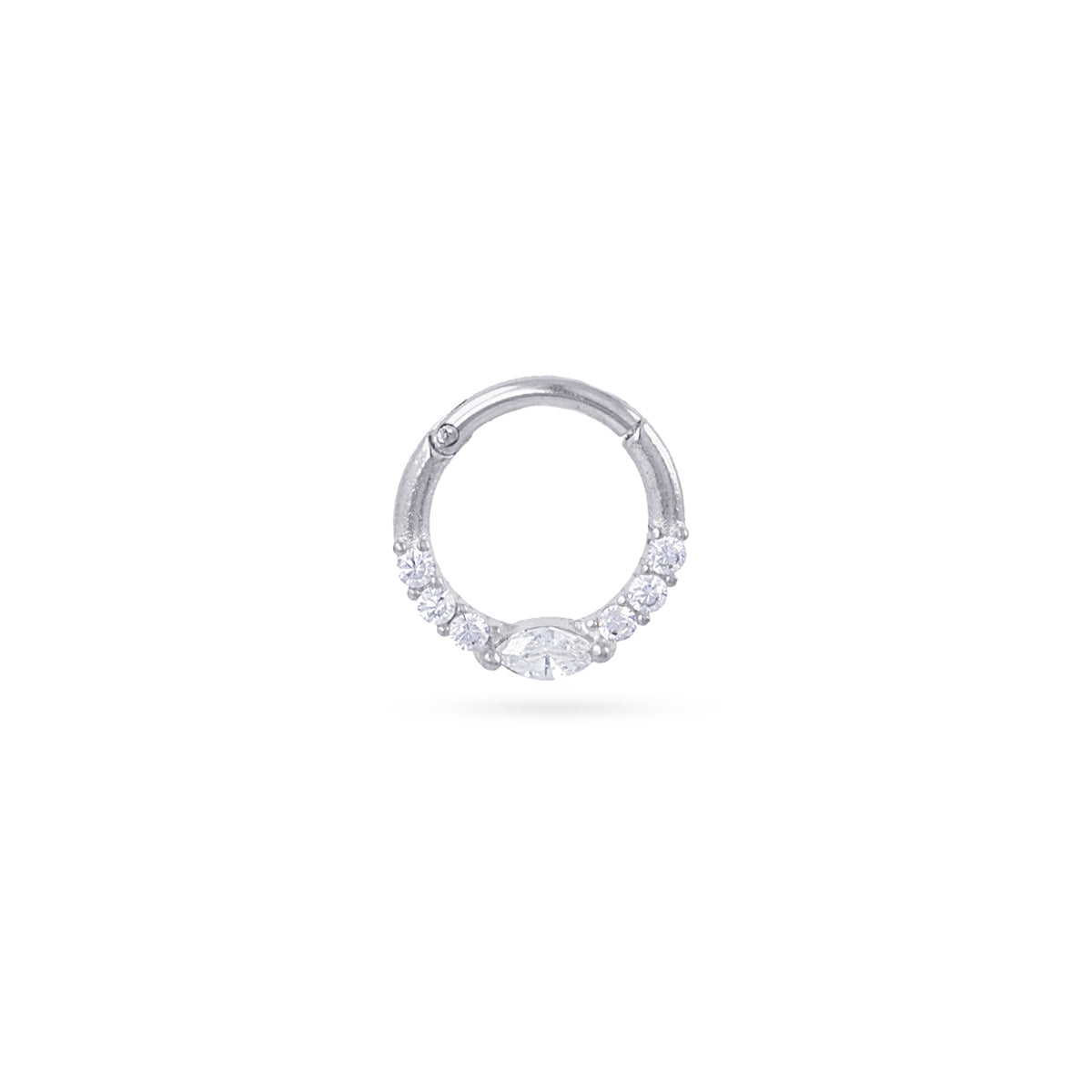 Piercing aro minimal circonitas Plateado Anartxy