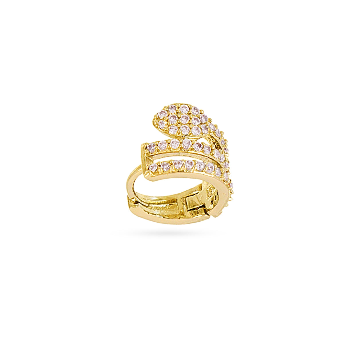 Piercing aro serpiente circonitas Dorado Anartxy