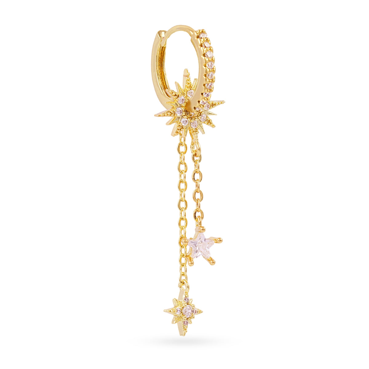 Piercing aro sol cadenas Dorado Anartxy