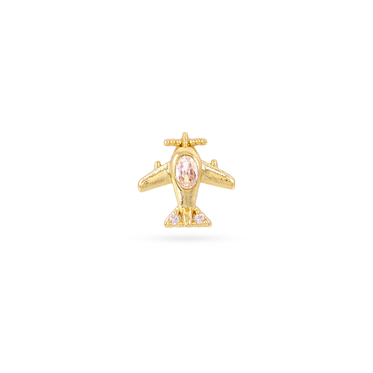 Piercing avioneta circonita Dorado Anartxy